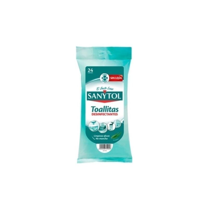 

Toallitas Desinfectantes Todas las Superficies SANYTOL 24+6 GRATIS Uds