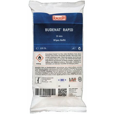 Toallitas desinfectantes BUDENAT® Rapid Wipes D 444120 toallitas, recambio BUZIL