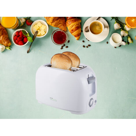 Toaster 2 Schlitze 6 Stufen, Automatische Abschaltung & Auto-Pop-up, 800 Watt