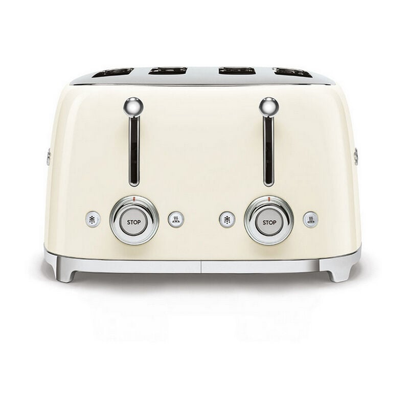 Grille-pains 4 fentes 950w crème Smeg tsf03creu