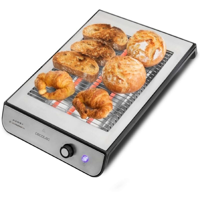 Cecotec - Grille-pain plat Turbo EasyToast Inox