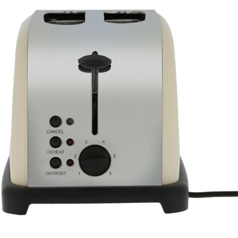 Toaster MBR-80 Retro 920 W Creme und Schwarz Mestic