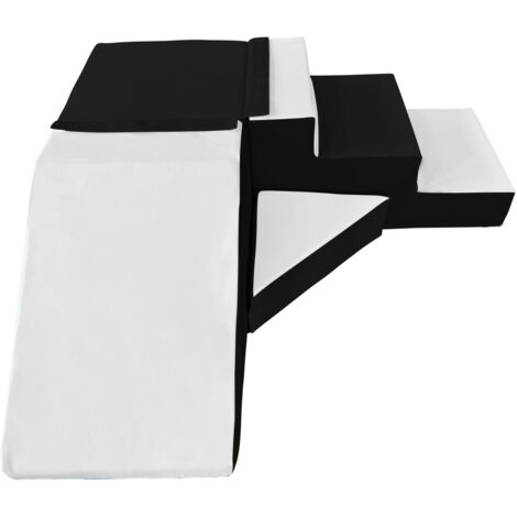 Tobogán de espuma - 40 cm de altura - blanco y negro