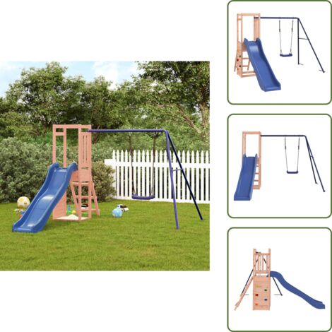 Tobogán infantil - vidaXL Parque infantil de exterior madera maciza Douglas - Columpio infantil