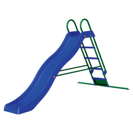 Toboggan à vagues en plastique 3 mètres – Échelle en métal – Jeu d'eau inclus – Pour jardins et espaces extérieurs – Salone Srl