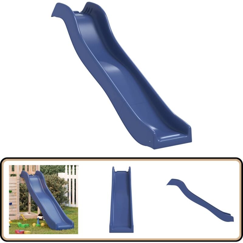 Vidaxl - Toboggan de jeu bleu 174x38 cm polypropylène - Toboggan Enfant - Toboggan Extérieur - Aire De Jeux - Jeux En Plein Air - Jouet Enfant