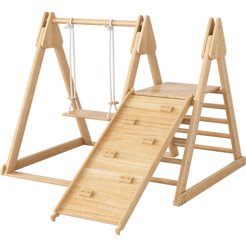 Toboggan et balançoire pour enfants, jouets en bois pour enfants. Fabriqué à partir de contreplaqué de pin massif. Jouet pour enfants 3 en 1 avec
