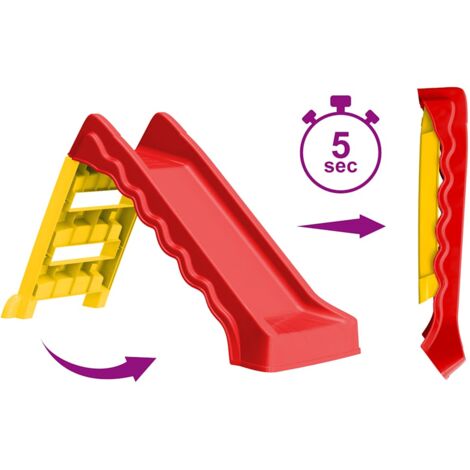 Toboggan pliable d'enfants Intérieur/Extérieur Rouge et jaune
