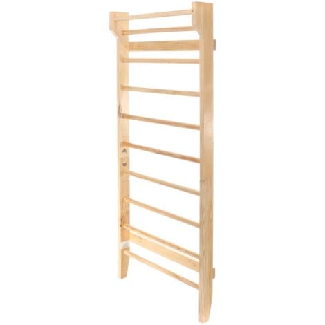 Toboli Espalier de gymnase – 800 x 140 x 1950 mm – en Bois – jusqu’à 150 kg – Mur Paroi d’Escalade pour enfants et adultes – Escalier suédois, Échelle suédoise – Agrès pour aire de jeu