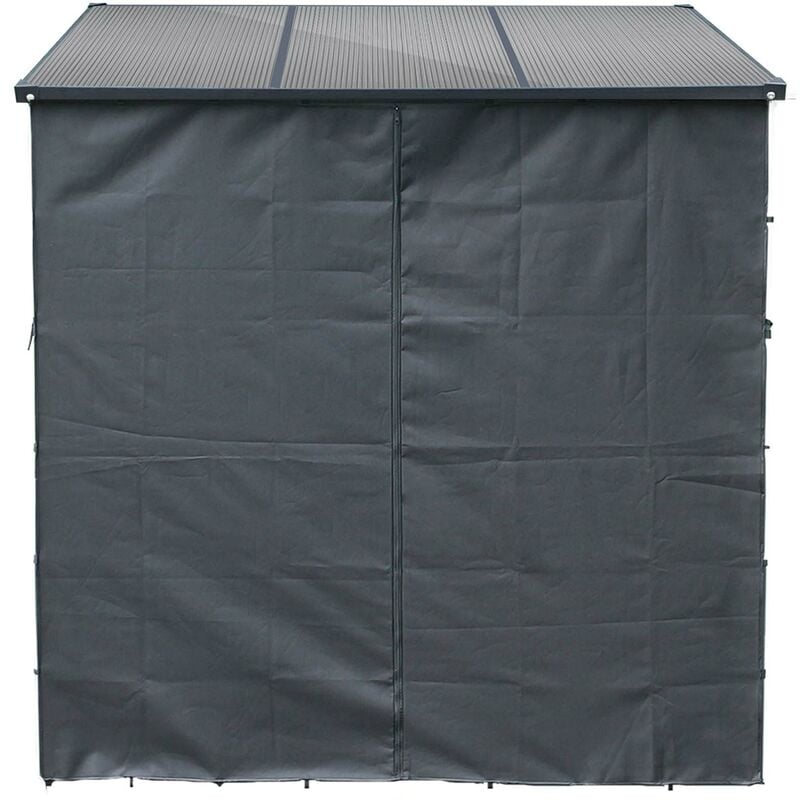 Toboli - Housse de protection l – 1800 x 10 x 1760 mm – en Polyester – pour Range-bûches Extérieur – Toile Avant Arrière – pour Stockage Empilage