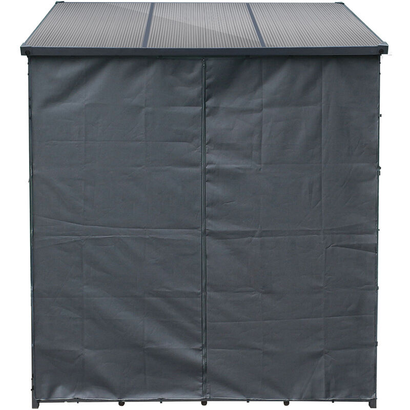 Toboli - Housse de protection m – 1280 x 10 x 1760 mm – en Polyester – pour Range-bûches Extérieur – Toile Avant Arrière – pour Stockage Empilage