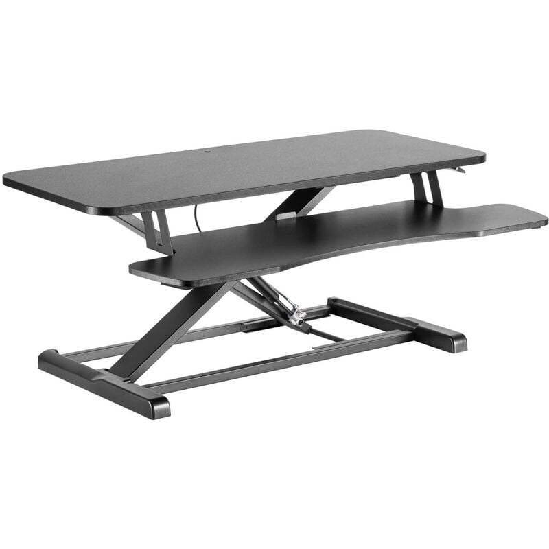 Toboli - Support pc Assis Debout 95x40cm Réglable Hauteur ergonomique Ordinateur portable Écran Bureau Poste de travail flexible