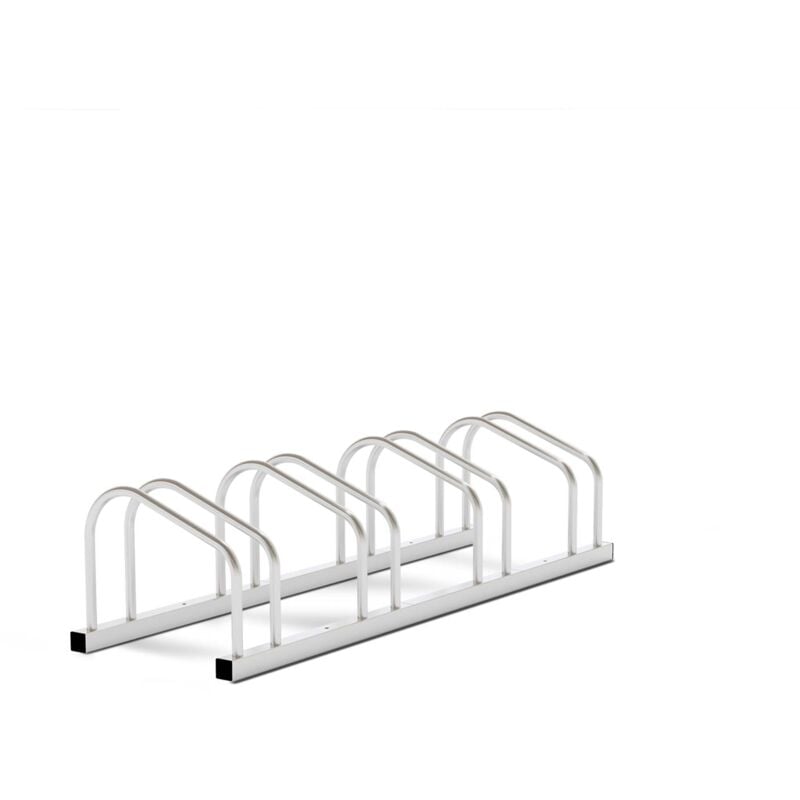 Toboli Râtelier pour 4 vélos, 1050 x 320 x 260 mm, Support vélo en acier galvanisé, largeur de pneu 55 mm, Pied béquille de réparation montage garage