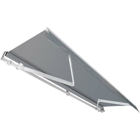 Toboli Tenda da sole con bracci a snodo e protezione UV 3x2,5m Antracite Montaggio a parete Balcone