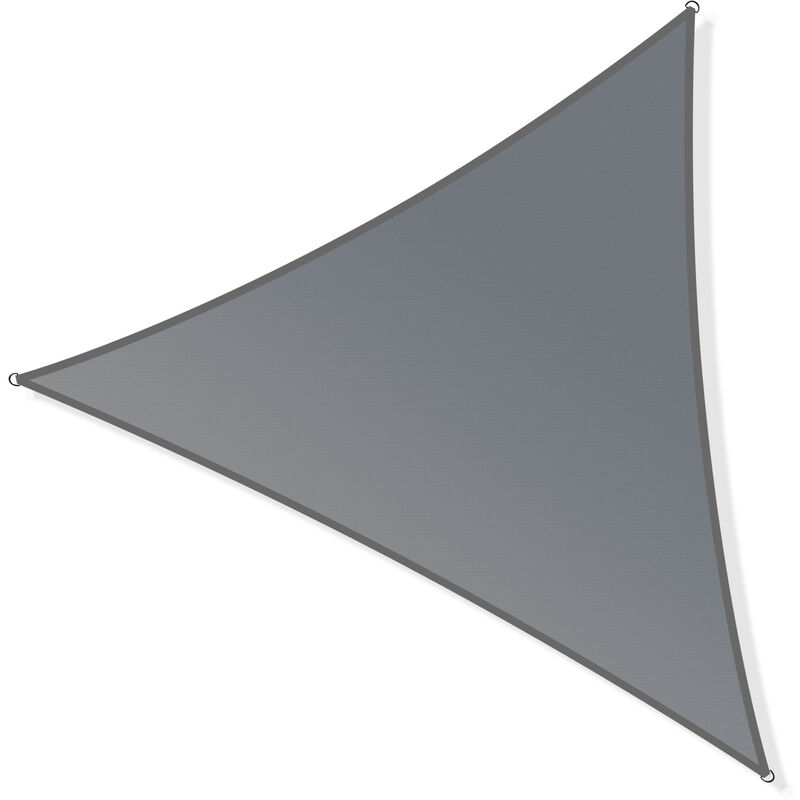 Voile d'ombrage Triangulaire 3x3x4,2m Protection Vent Soleil uv 30+ Auvent Jardin Balcon - grau - Toboli