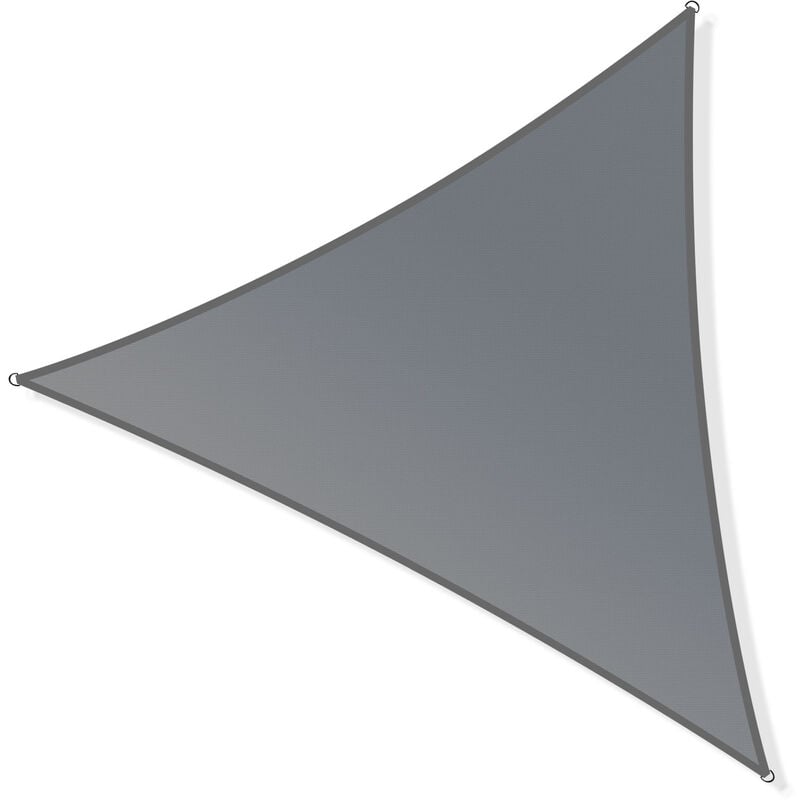 Voile d'ombrage Triangulaire 4,2x4,2x6m Protection Vent Soleil uv 30+ Auvent Jardin Balcon - grau - Toboli