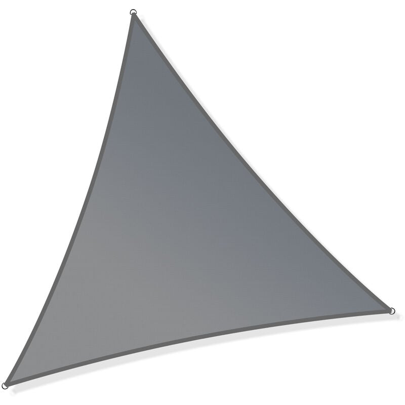 Voile d'ombrage Triangulaire 4x4x4m Protection Vent Soleil uv 30+ Auvent Jardin Balcon Patio - grau - Toboli