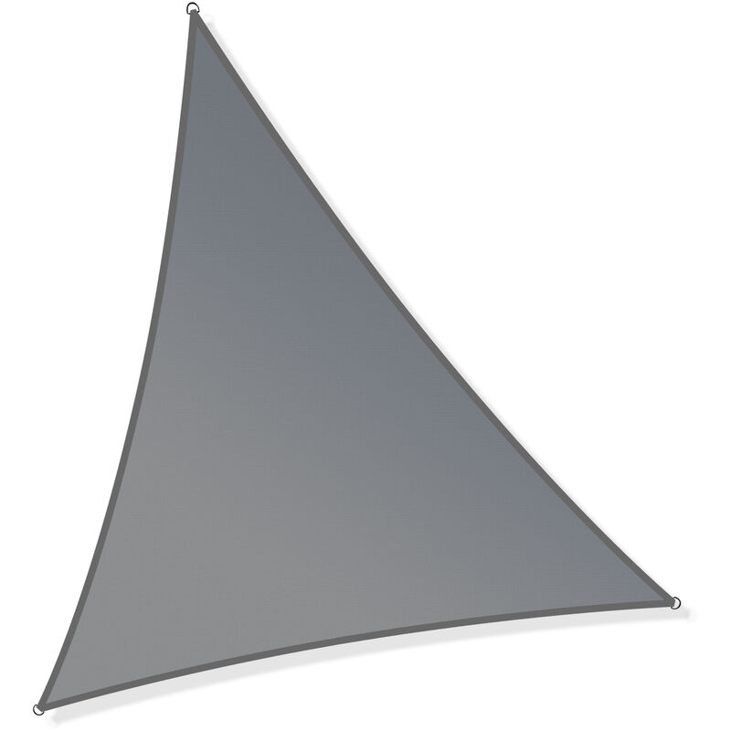 Toboli Voile d’ombrage Triangulaire 5x7x7m Protection Vent Soleil UV 30+ Auvent Jardin Balcon