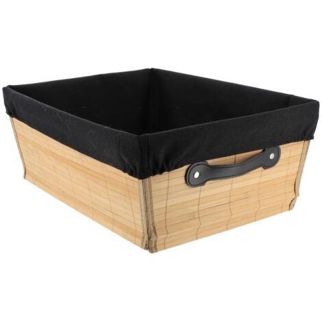Tocador bambú w32.5xd45xh18 cm - bambú tejido negro - Tendance