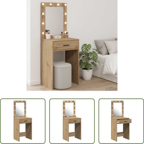 Tocador con cajón -  Mesa Tocador con cajón Roble artesanal 50 x 41 x 135 cm