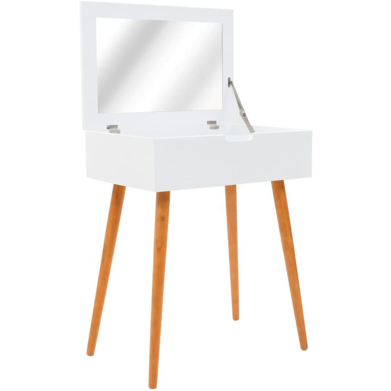 

Tocador con espejo de MDF 60x40x75 cm - Blanco