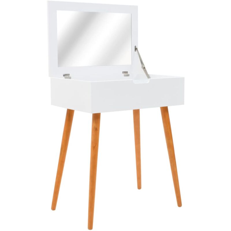 

vidaXL Tocador con espejo de MDF 60x40x75 cm - Blanco