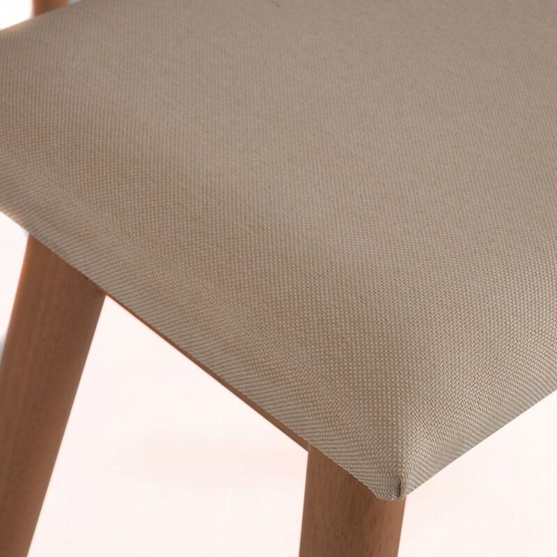 

Tocador con espejo y banqueta blanco de pino de 60x49x85 cm