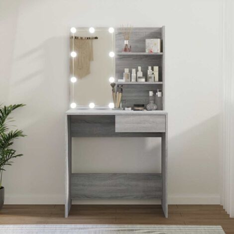Tocador con LED gris  74,5x40x141 cm