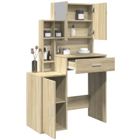 Tocador con mueble roble  80x35x132 cm