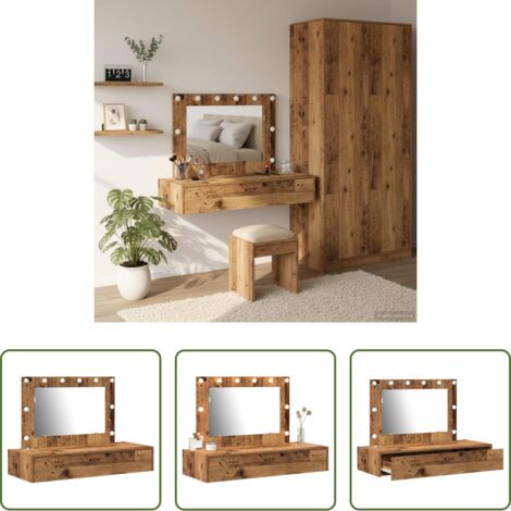 Tocador moderno -  Mesa Tocador Marrón 100 x 40 x 70 cm Madera de ingeniería
