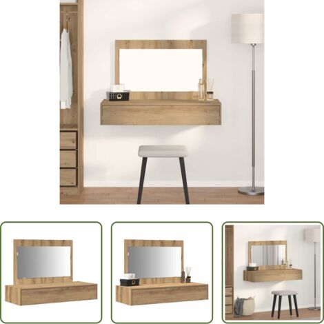 Tocador moderno -  Mesa Tocador Marrón 100 x 40 x 70 cm Madera de ingeniería