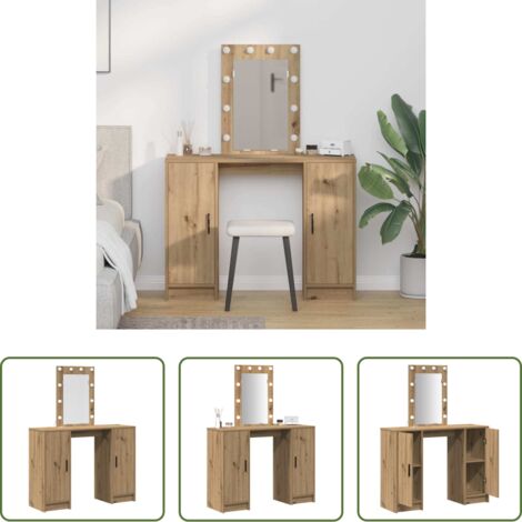 Tocador moderno -  Mesa Tocador Marrón 102 x 33 x 135 cm Madera de ingeniería