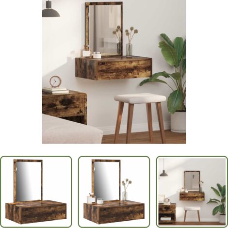 Tocador moderno -  Mesa Tocador Marrón 60 x 40 x 70 cm Madera de ingeniería