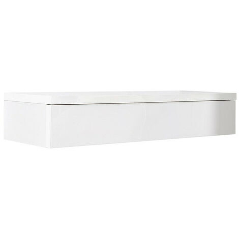 Tocador Providence 186, Blanco + Blanco brillante, 20x100x38cm