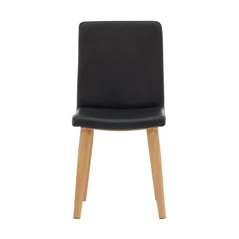 Today chaise de salle à manger Simili cuir PU noir, naturel