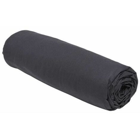 TODAY Essential - Lenzuolo con angoli, 160 x 200 cm, 2 persone, 100% cotone, tinta unita, colore: carbone