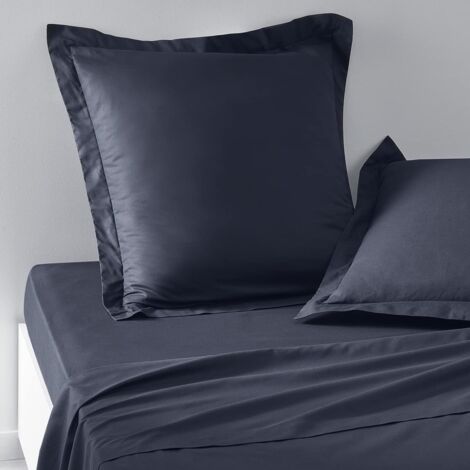TODAY Essential - Set di 2 federe 63 x 63 cm, 100% cotone, tinta unita, colore: blu navy