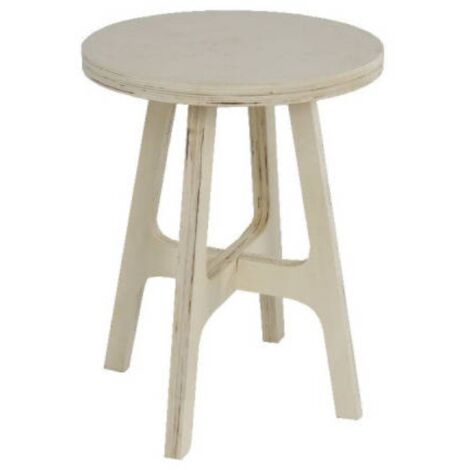 Today Tabouret rond Japandi bois 35x35 cm
