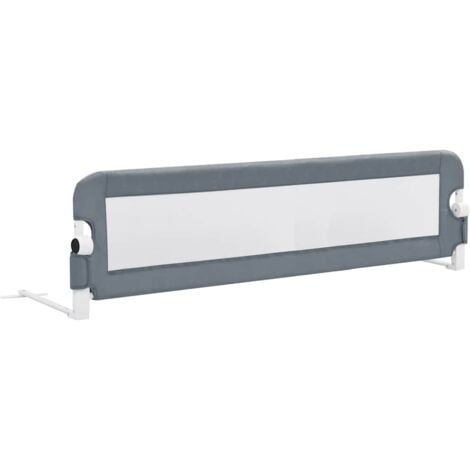 Toddler Safety Bed Rail Grey 120x42 cm Polyester