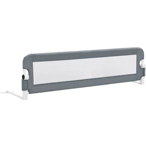 Toddler Safety Bed Rail Grey 150x42 cm Polyester