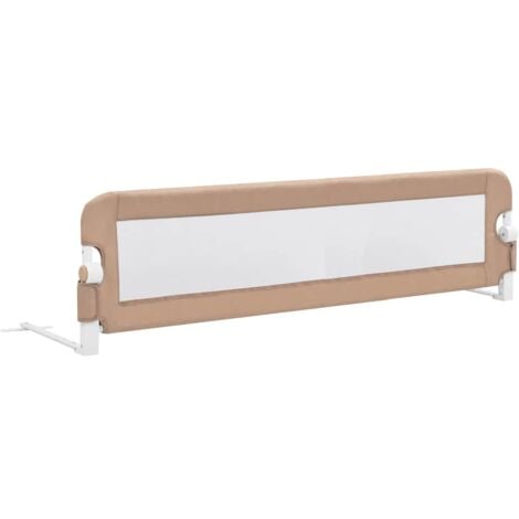 Toddler Safety Bed Rail Taupe 150x42 cm Polyester