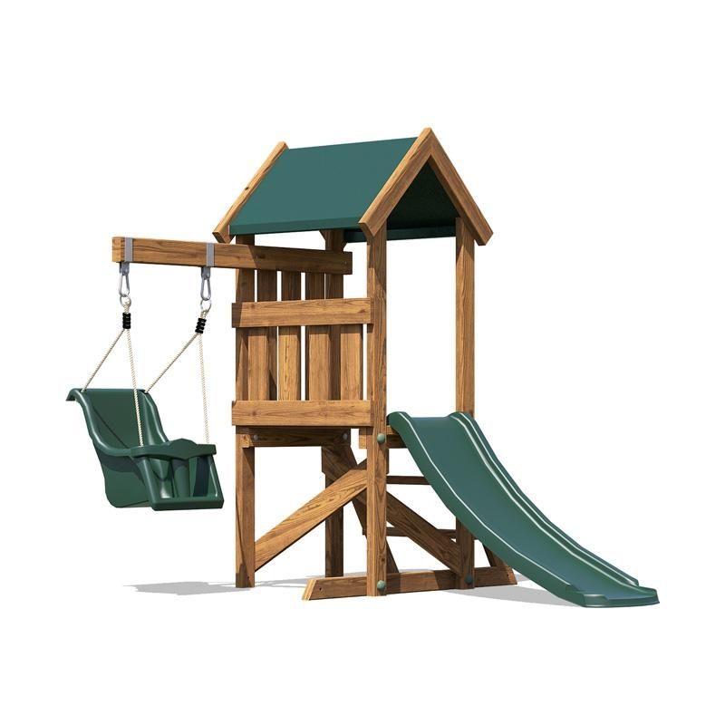 garden swing slide wooden