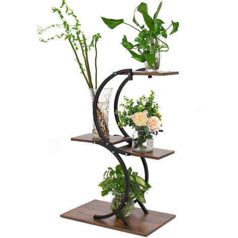 Piedistallo alto a 3 livelli per piante o libri in legno Espositore vaso da  fiori Design moderno Pedana espositiva interna -  Italia