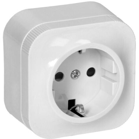 ToDo 2P+Z Einzel-Aufputzsteckdose Schuko IP20 weiß