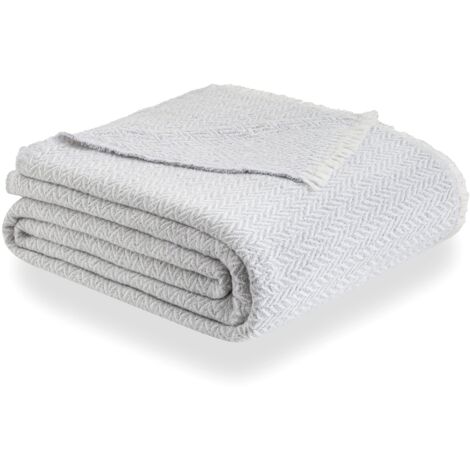 Todocama - Coperta in cotone extra morbido, per quattro stagioni, copriletto multiuso, plaid per letto, copridivano