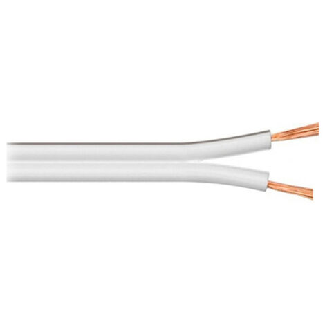 Todoelectrico Parallelkabel 2x1mm Weiß 100m Polarisiert