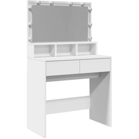 Toeletta con LED Bianca 80x41x134,5 cm vidaXL 678308