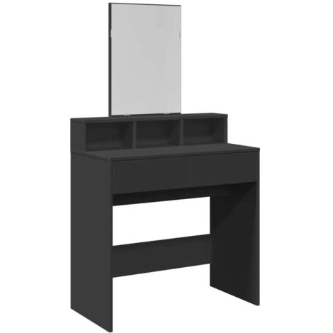 Toeletta con Specchio Nero 80x41x144,5 cm vidaXL 238552