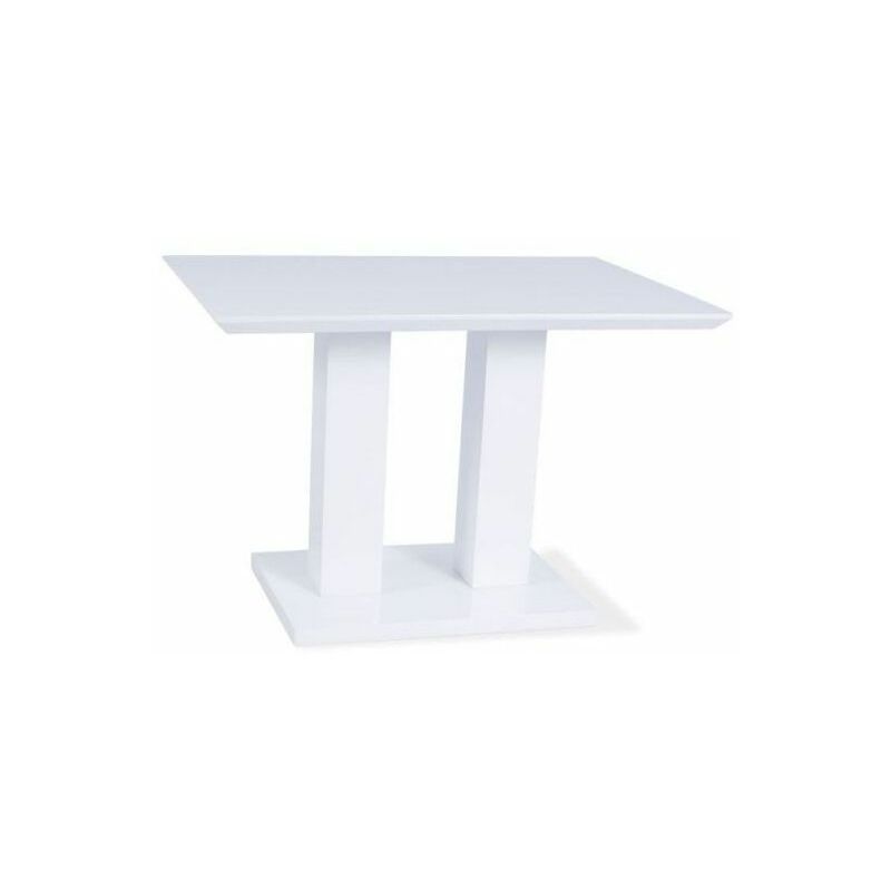 TOERN - Table de salon moderne haute brillance - Dimensions : 110x75x75 cm - Finition haute brillance - MDF laqué - Blanc