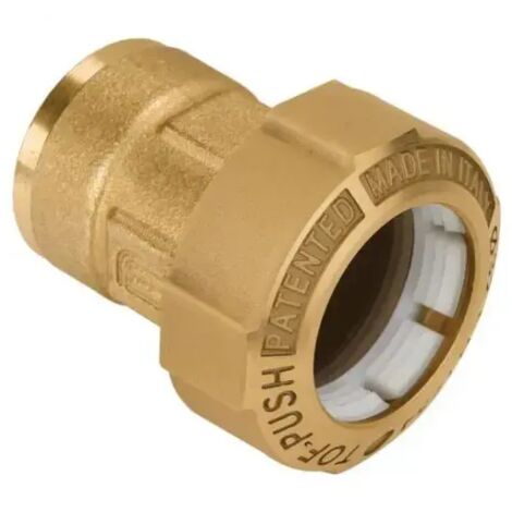 TOF/F Push raccordo monogiunto per PE con filetto femmina con anello in plastica ø40 x 1"1/4 01020007P